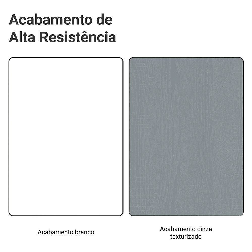 Porta-geladeira 83 Cm 1 Porta Basculante Cinza/branco/cinza Agata Madesa Cinza/branco/cinza