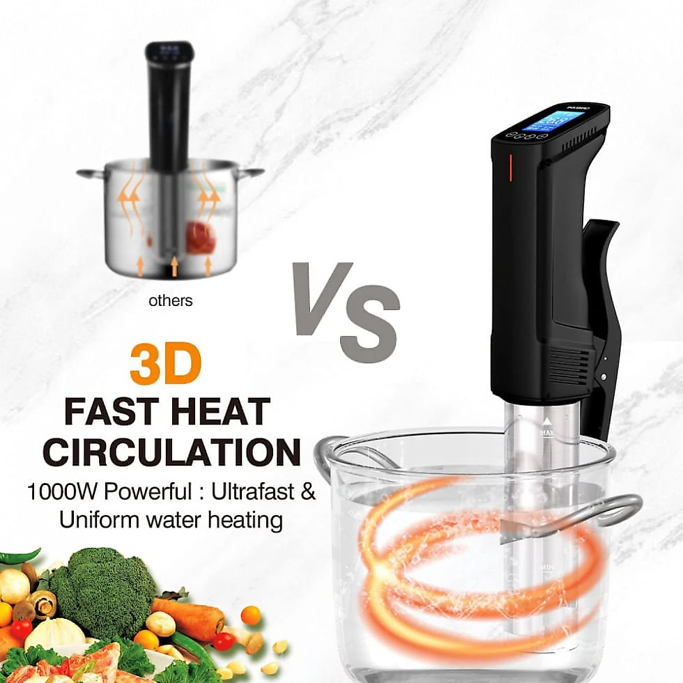 WiFi Sous Vide Machine Vacuum Sealer Machine, Inkbird Sous Vide Cooker 1000W w, Recipes on APP Precision Cooker...