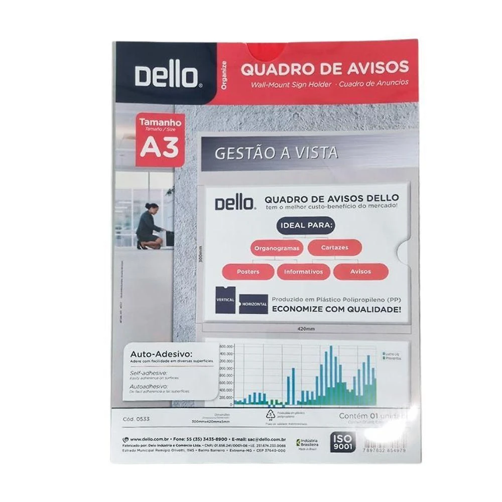 Display Multiuso Dello A3 0533 Poliestireno Cristal Transparente