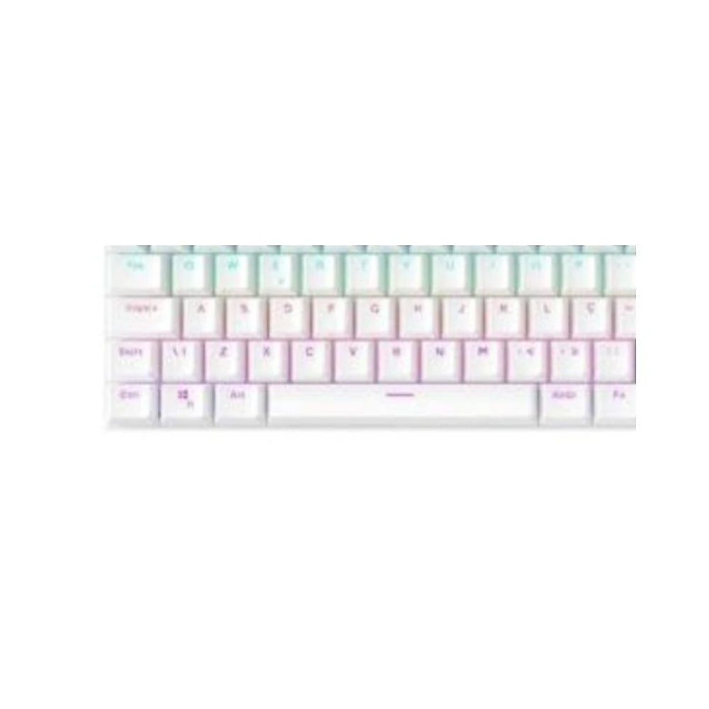 Teclado Gamer Mecânico Fortrek Gravity 100 Fullsized Switches Outemu Red Iluminação Rainbow Branco