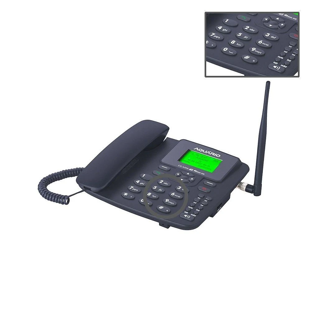 Telefone Celular Fixo Aquário CA-42SX 4G Dual Sim 4G-3G Wi-Fi