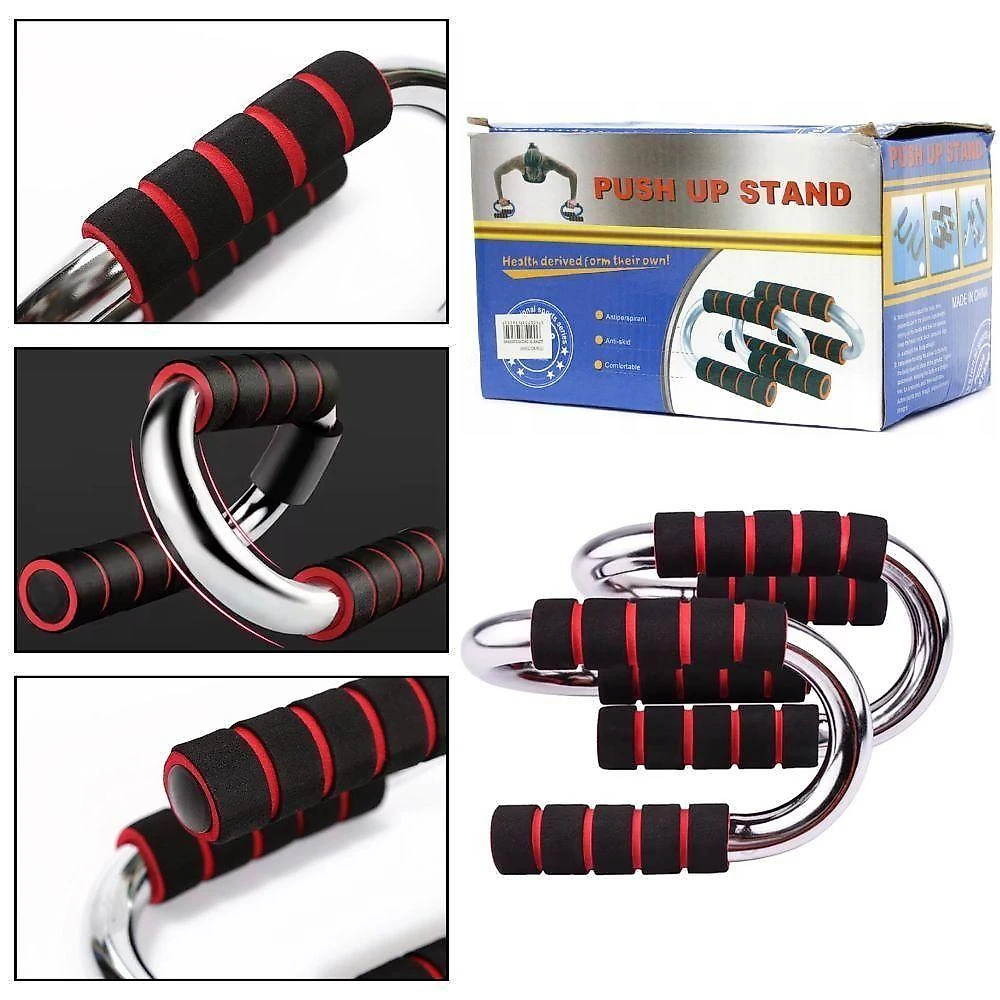 Suporte Para Flexao Apoio De Chao Barra Treino Ombro Triceps Peito Abdomen Prancha Academia Em Casa Aparelho Push Up Fit
