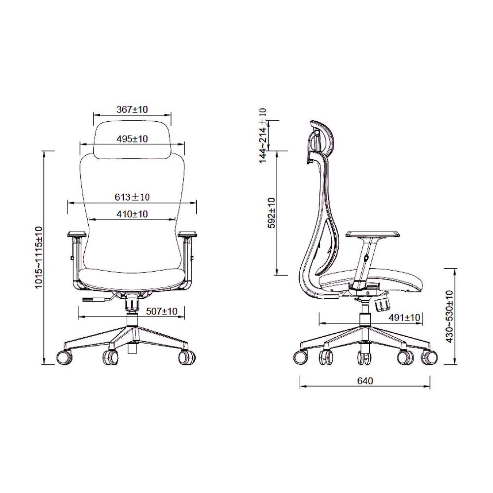 Miniatura Cadeira Escritório Presidente NR17 Ergonômica Tela Mesh Sigma Cadeira Ergonômica de Escritório Sigma High Cinza