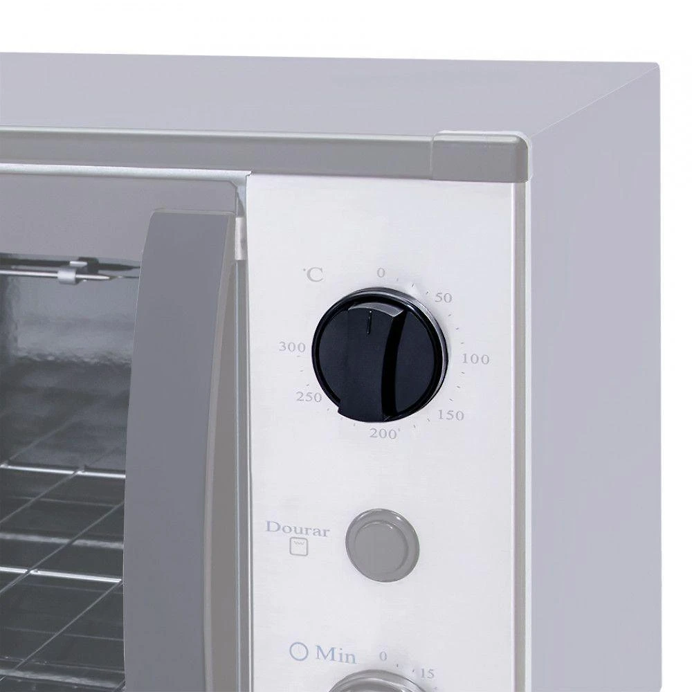 Botão Giratório Do Timer E Temperatura Para Forno De Bancada Preto Bivolt