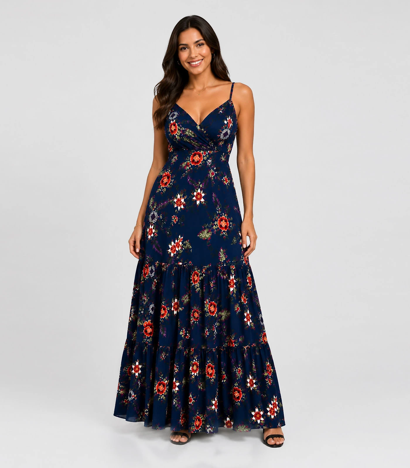 Vestido Longo Feminino Transpassado Select Azul