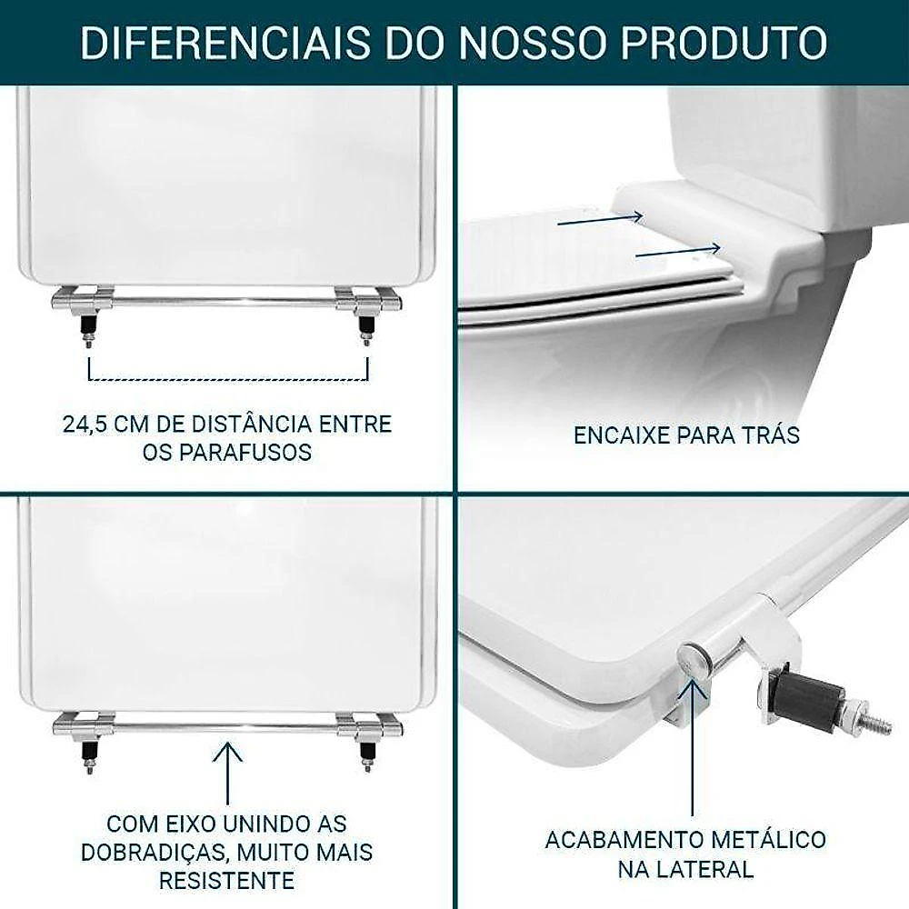 Assento Sanitário Calypso Alongado Resina Plástica Parafusado Convencional Cinza Platina Pontto webcontinental-7897116723199