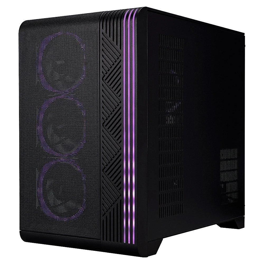 Gabinete Gamer 1STPLAYER VT7, Mid Tower, RGB, ATX, Lateral em Vidro Temperado, 4X Fans, Preto - VT7-BK-4FS7