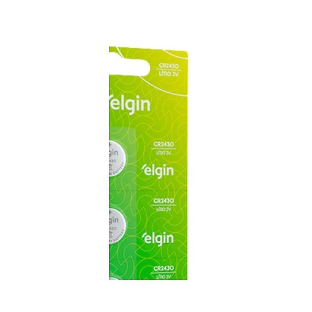 Bateria de Lítio Elgin CR2430 3V com 5 Unidades Alta Durabilidade Prata