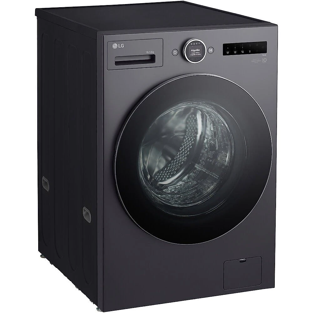 Lava e Seca WD18GNT 18Kg e 10Kg Front Load Automático AI LG Blkinox - 110V