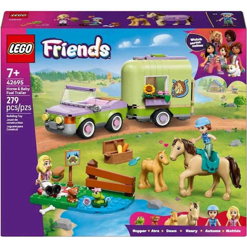 Trailer para Cavalos e Potros 42695 com Figuras Branco Lego 279PEÇAS