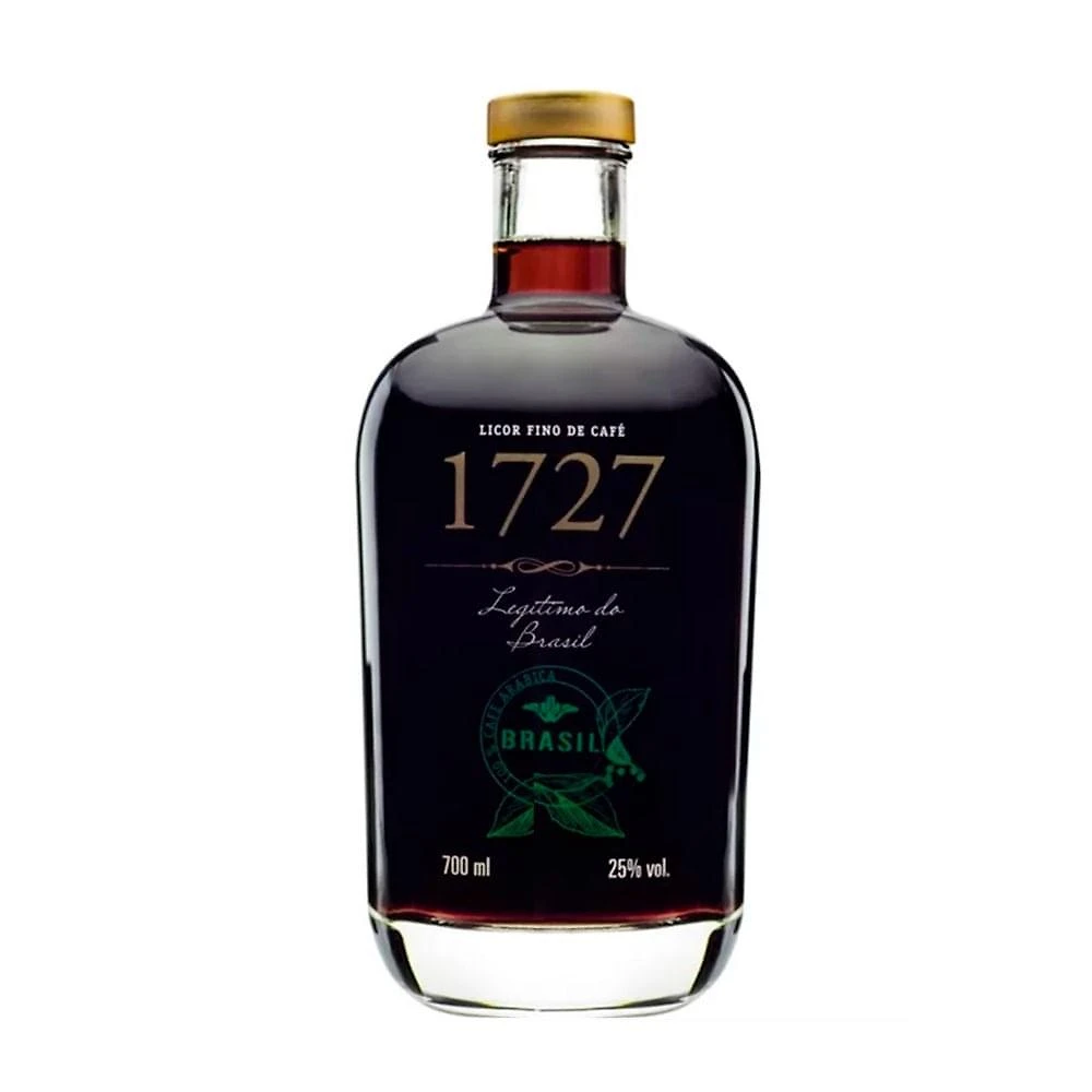 Licor de cachaça 1727 fino de café vale verde 700ml