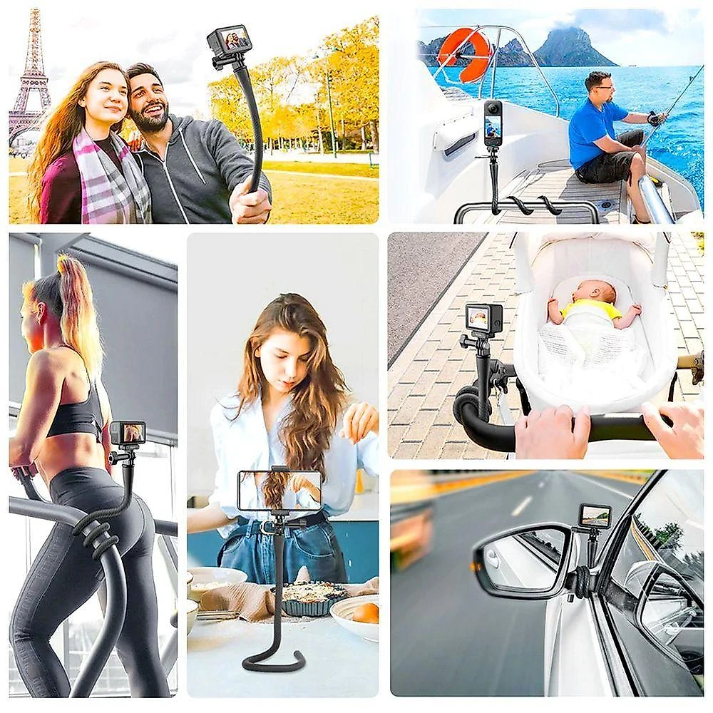 Suporte Flexível Ajustável 360° Para Câmeras Gopro E Similares