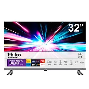 Miniatura Smart TV LED 32" Philco PTV32K34RKGB Roku TV, Dolby Audio e Processador Quad-Core, HDMI, USB e Wi-Fi