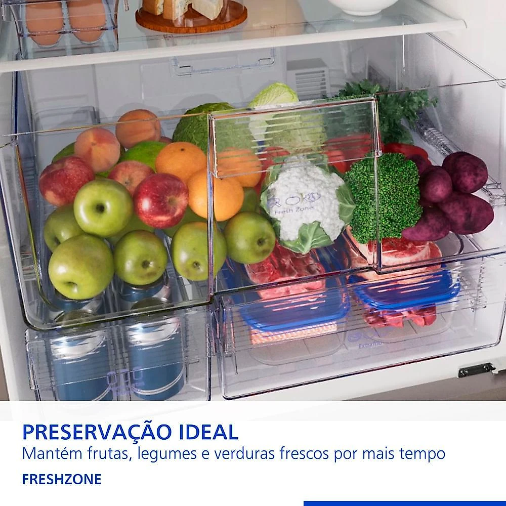 Geladeira Intuitive+ Panasonic BB64 Aço Escovado Inverse Frost Free 475L Inverter A - NR-BB64PV2XC Bivolt