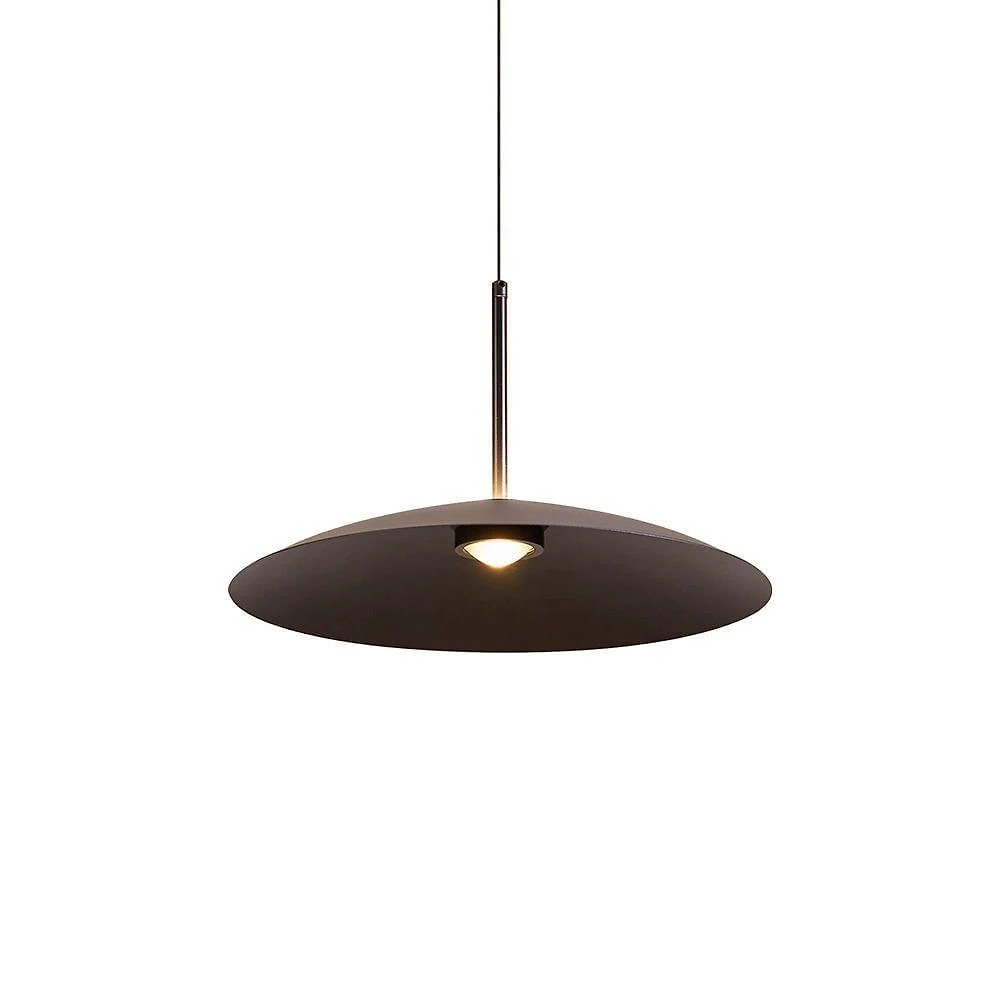 Lustre Pendente Nordecor Kale Ger 2860 38cm Preto Led Bivolt