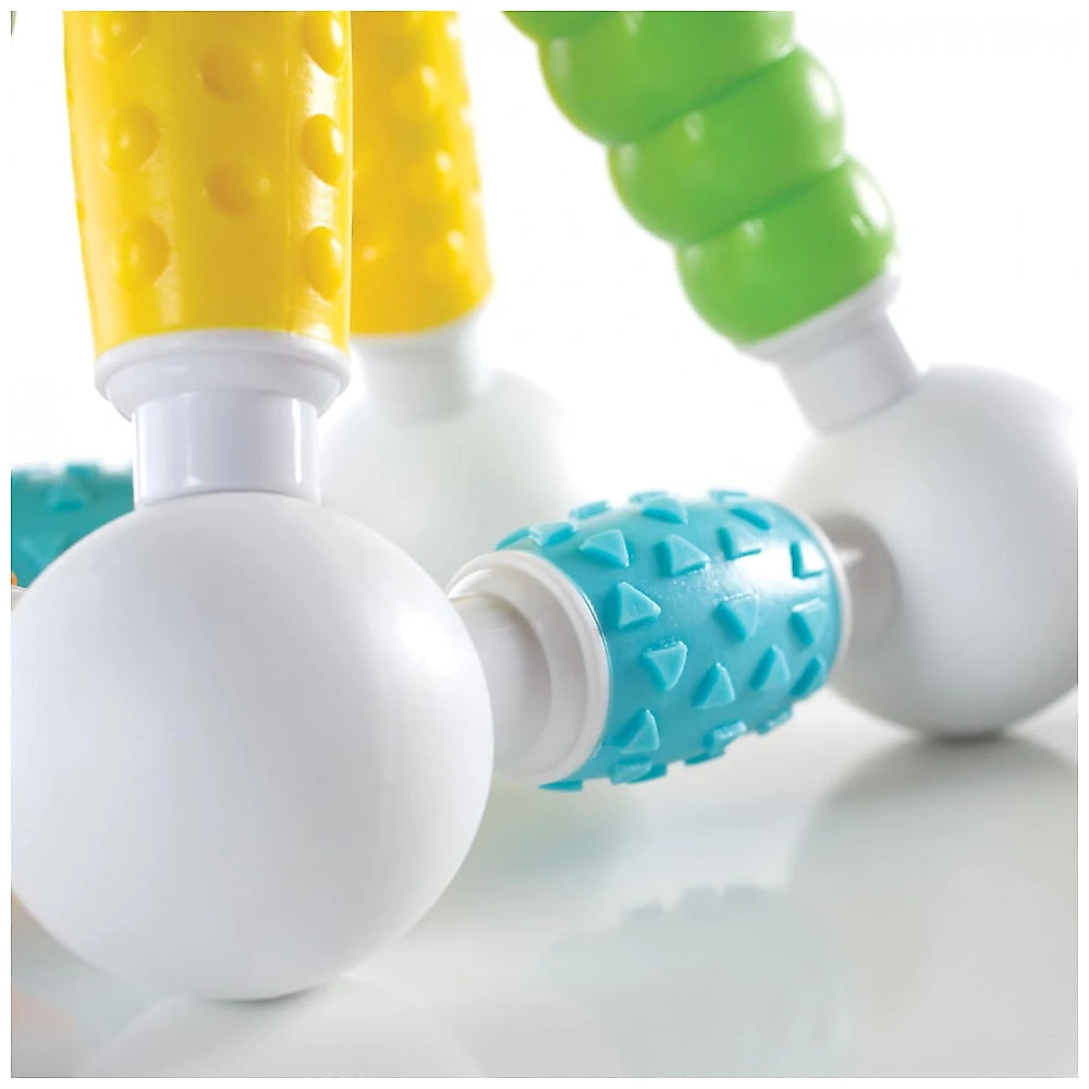 Conjunto de blocos magnéticos macios Guidecraft Grippies Builders com 30 peças para exploração sensorial e atividades STEM na primeira infância