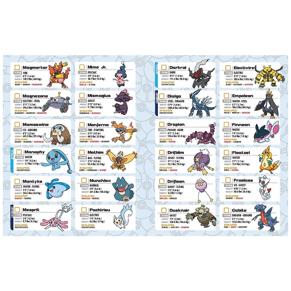 Brinquedo eletrônico Pokemon Trainer Guess Sinnoh Edition com Poké Bola de luz e som e guia de campo para adivinhar 107 Pokémon