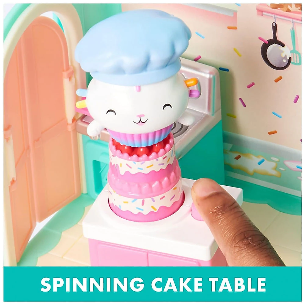 Cozinha do Bakey com Cakey da Casa de Bonecas da Gabby's Dollhouse, com Boneco e 3 Acessórios