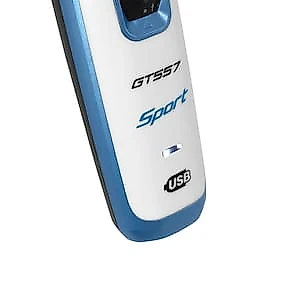Máquina de Acabamento GA.MA Italy Sport GT557 Bivolt, à Prova D`Água e Carregamento USB – Branco e Azul