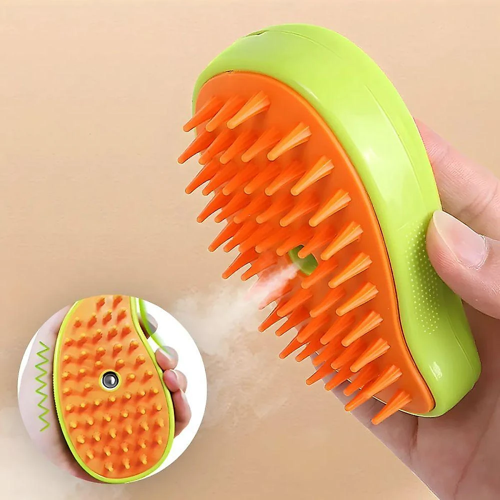Escova Autolimpante 3 em 1 Utimix a Vapor com Spray para Pets