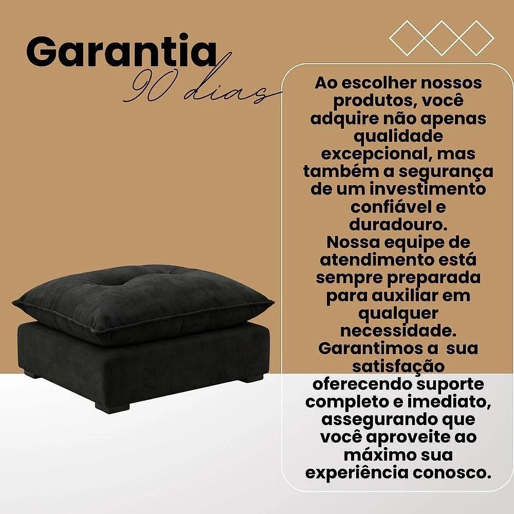Cama Puff para Pet Black House Decor para Cachorro e Gato em Suede Preto 1 Unidade