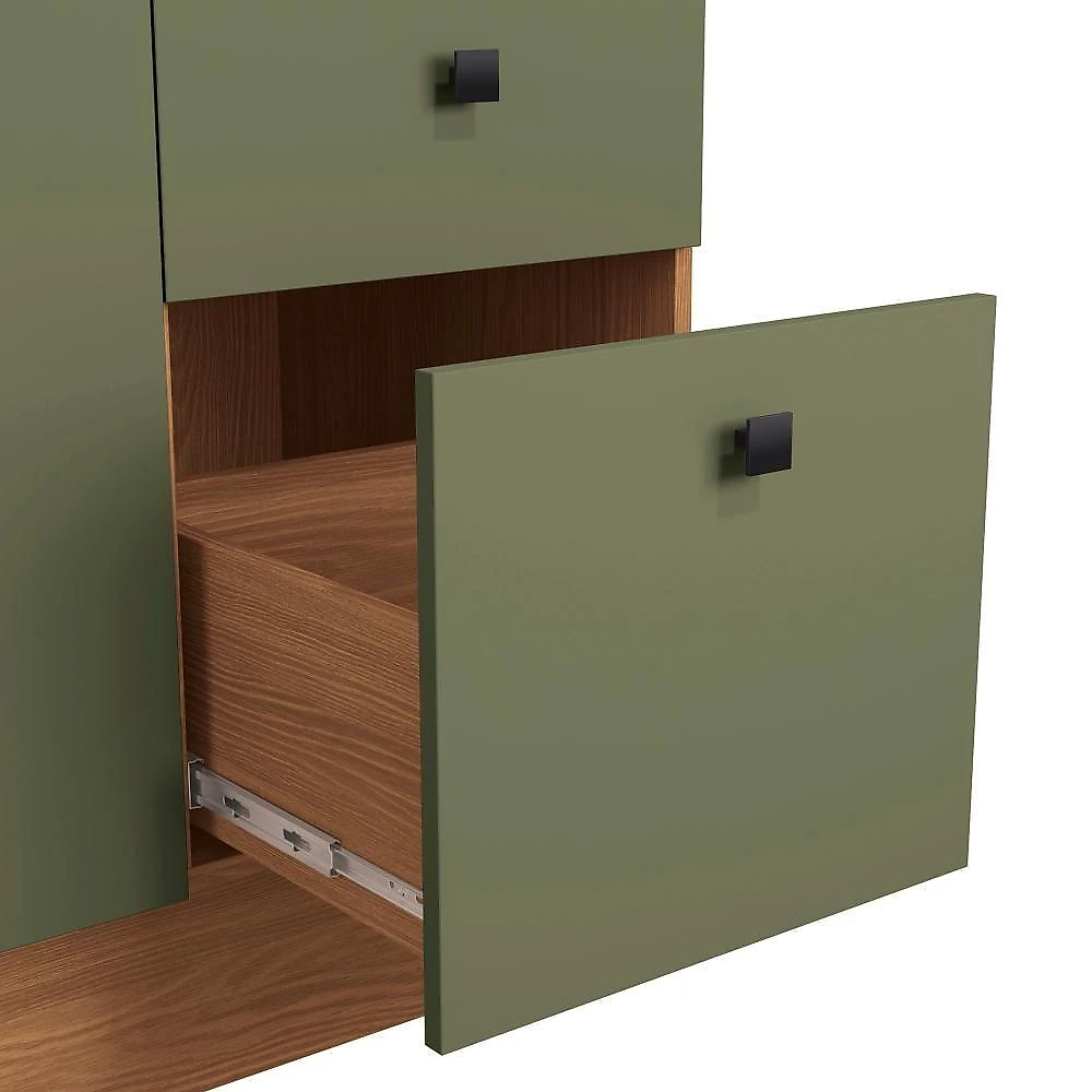Cozinha Modulada Pixel Kappesberg 100% Mdp Canela-verde Frevo 240cm