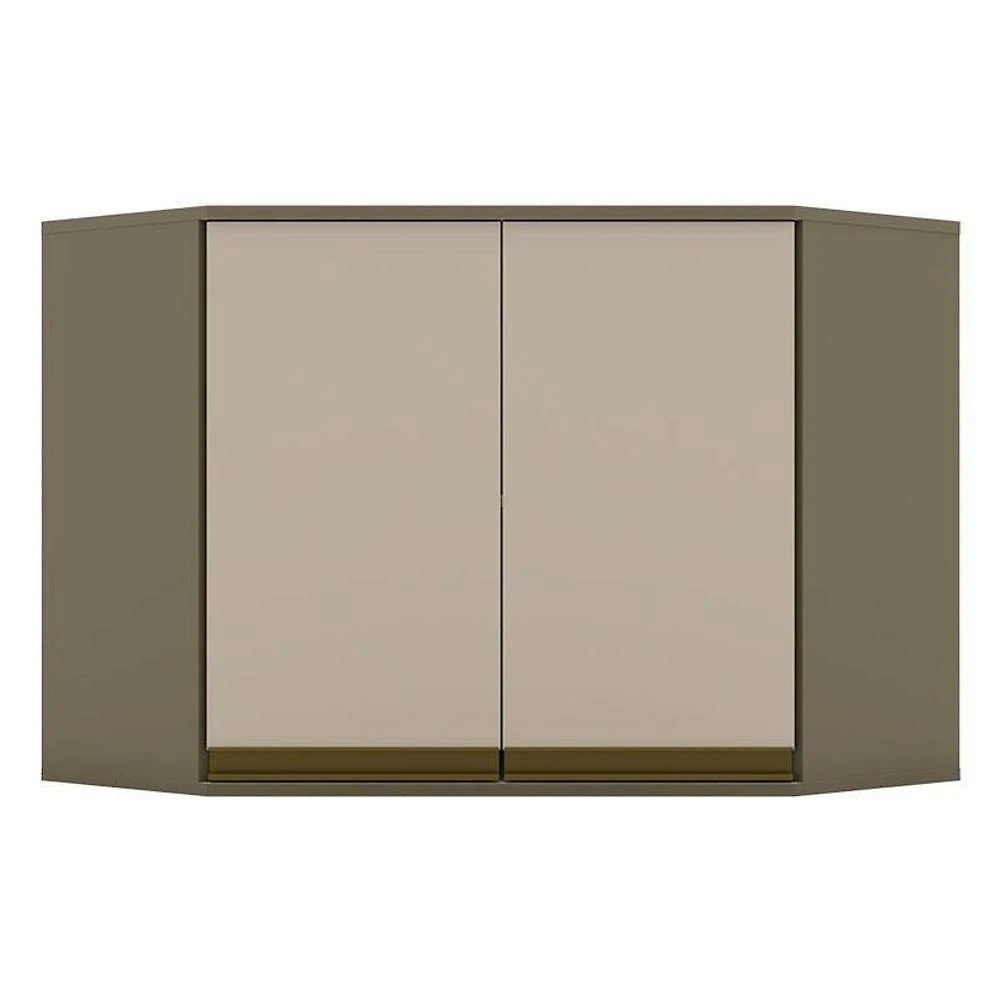 Armário Aéreo évelin Canto Obliquo 2 Portas 67 Cm Duna Cristal – Henn