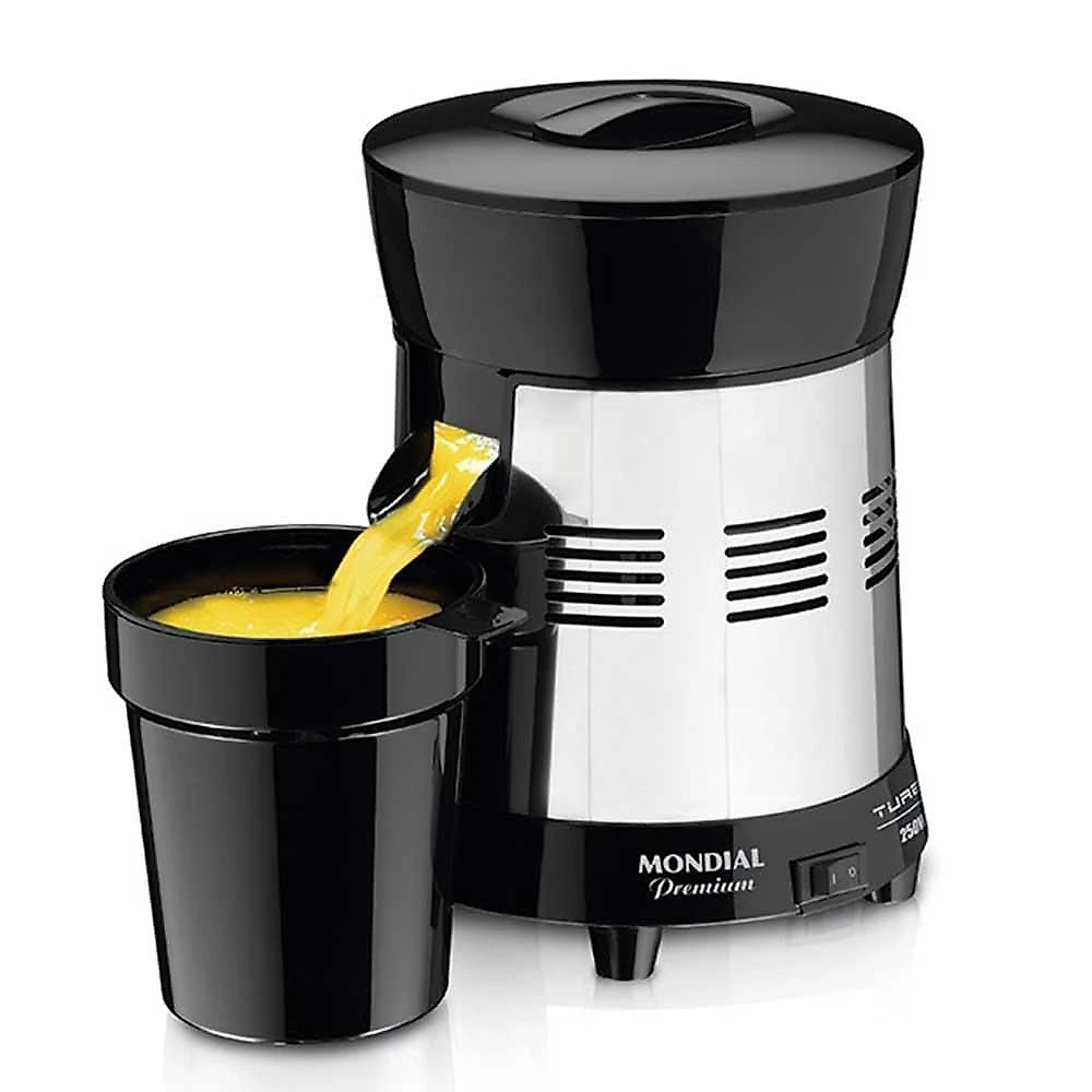 Espremedor Mondial E-10 Turbo C/Cone Extra/250W Preto/Inox Bivolt