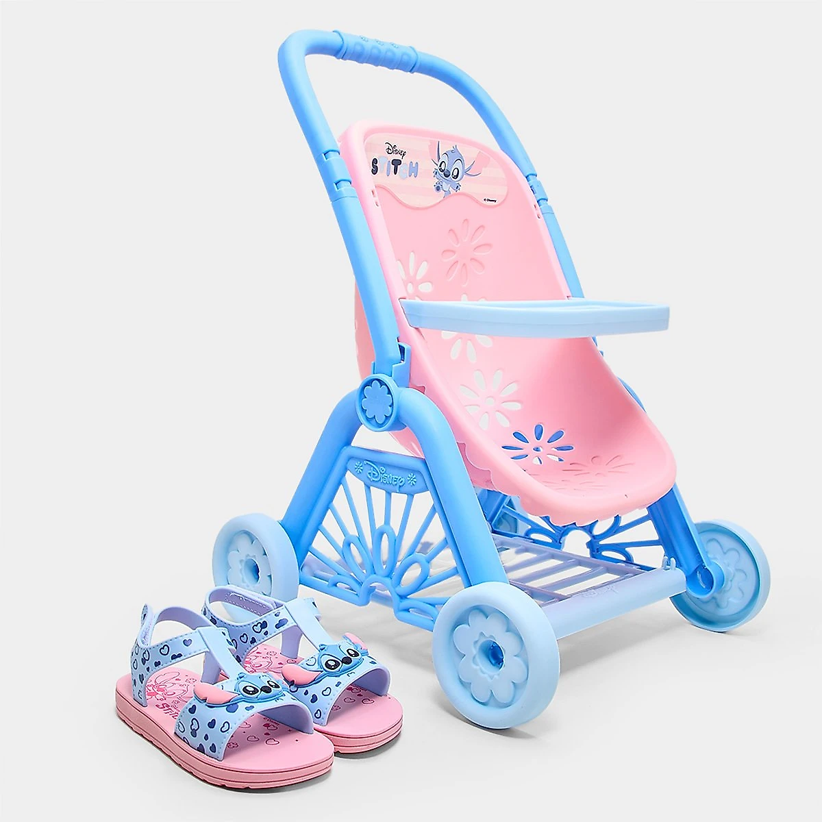 Sandália Grendene Kids Disney Baby Time Menina Rosa+Azul - 20/21