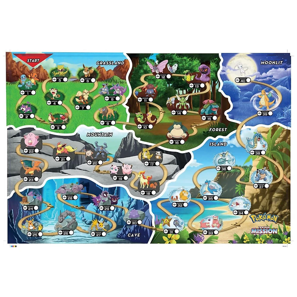 Jogo eletrônico portátil Pokémon Trainer Mission com detector de movimento e 40 missões