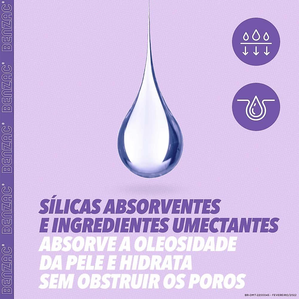 Hidratante facial pele oleosa matificante dermotivin benzac 50g