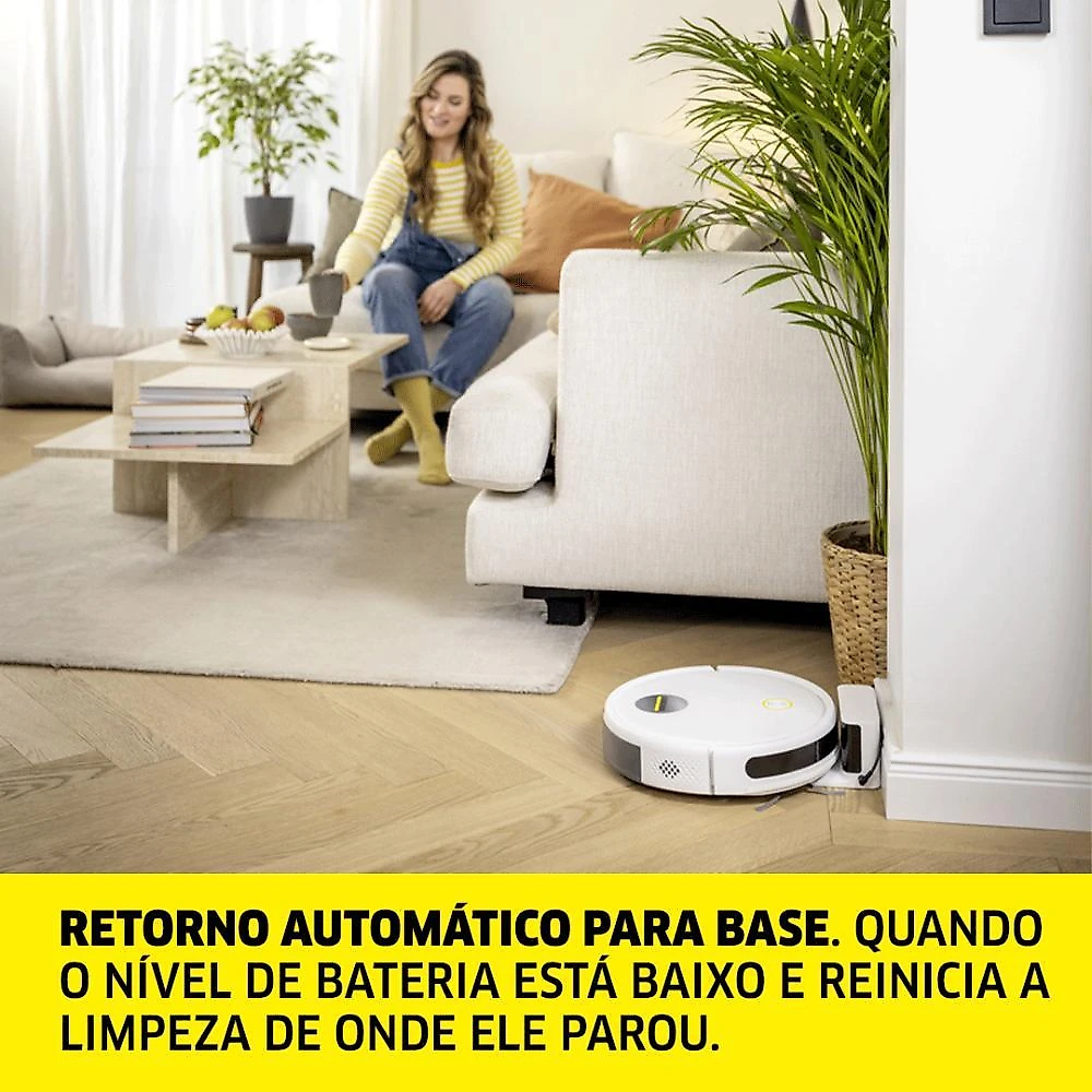 Robô aspirador de pó kärcher rcv 2 com navegação e controle remoto – bivolt karcher