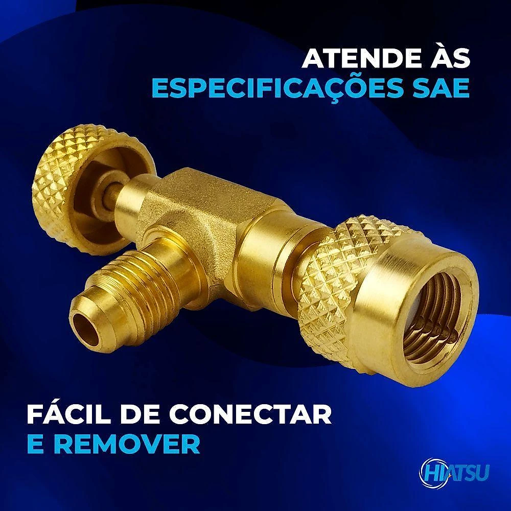 Válvula Acionadora Schrader 1-4 X 5-16 Gáses R410, R32 Fsvh-2 - Hiatsu Único