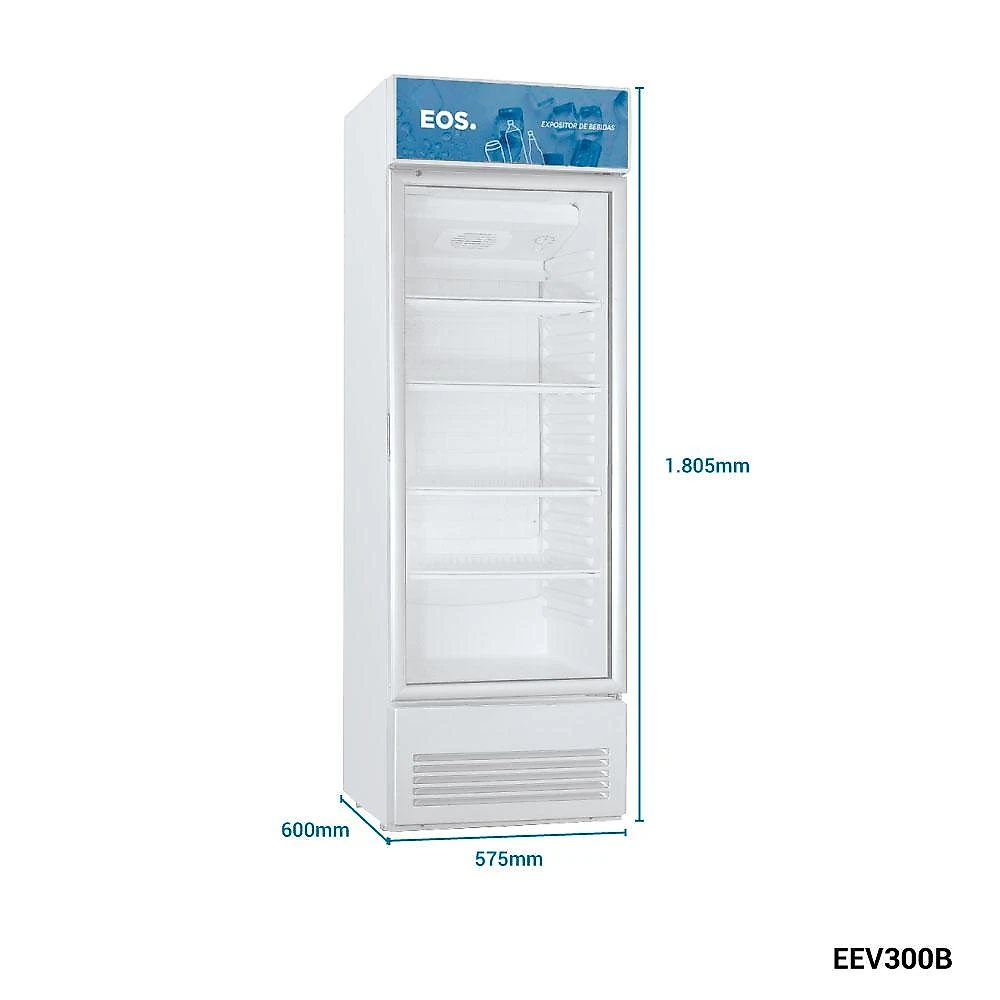 Refrigerador Expositor Vertical EOS Eco Gelo 295L EEV300B Branco 220V