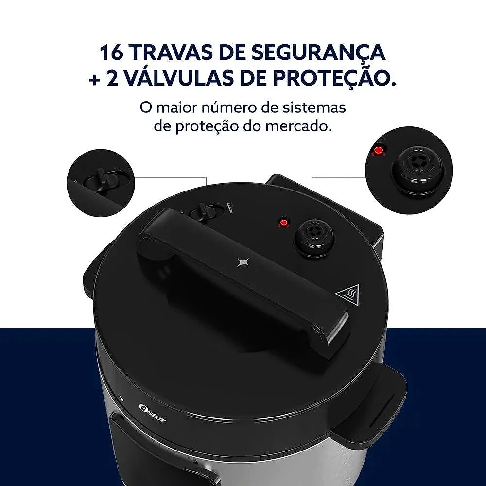 Panela de Pressão Elétrica Digital Oster OPAN930, 220 Volts
