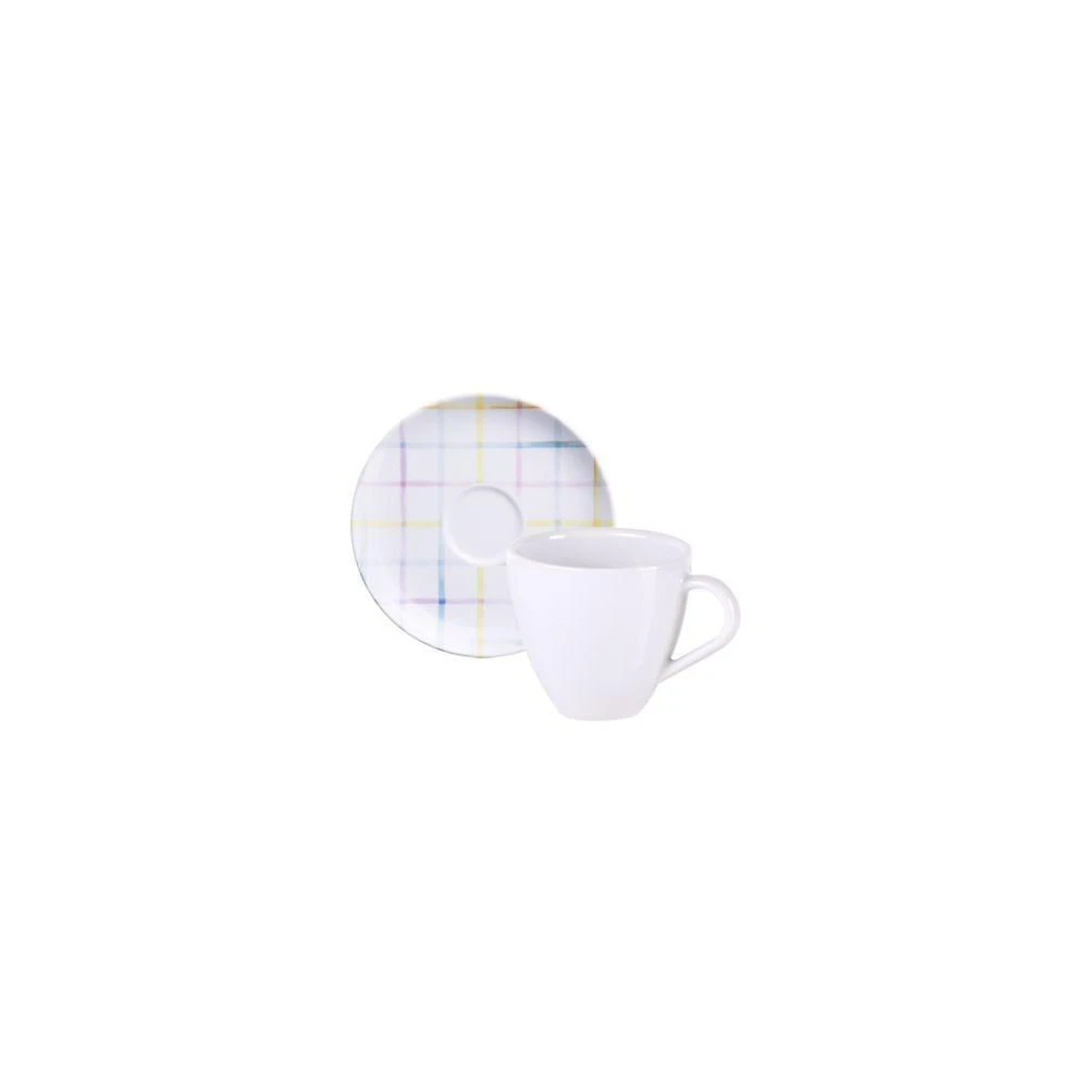 Conjunto Xícara Expresso Tramontina Sweet Color Em Porcelana 95 Ml 2 Peças