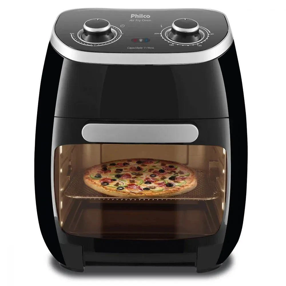 Fritadeira elétrica philco air fry e forno oven 11l preta 220v pfr2000p