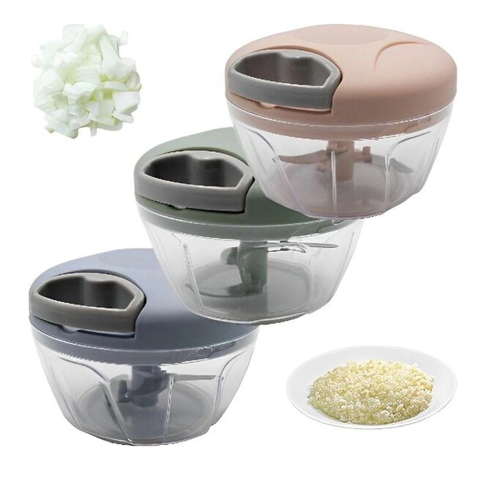 Processador Triturador de Alimentos 3 Lâminas Manual Inox