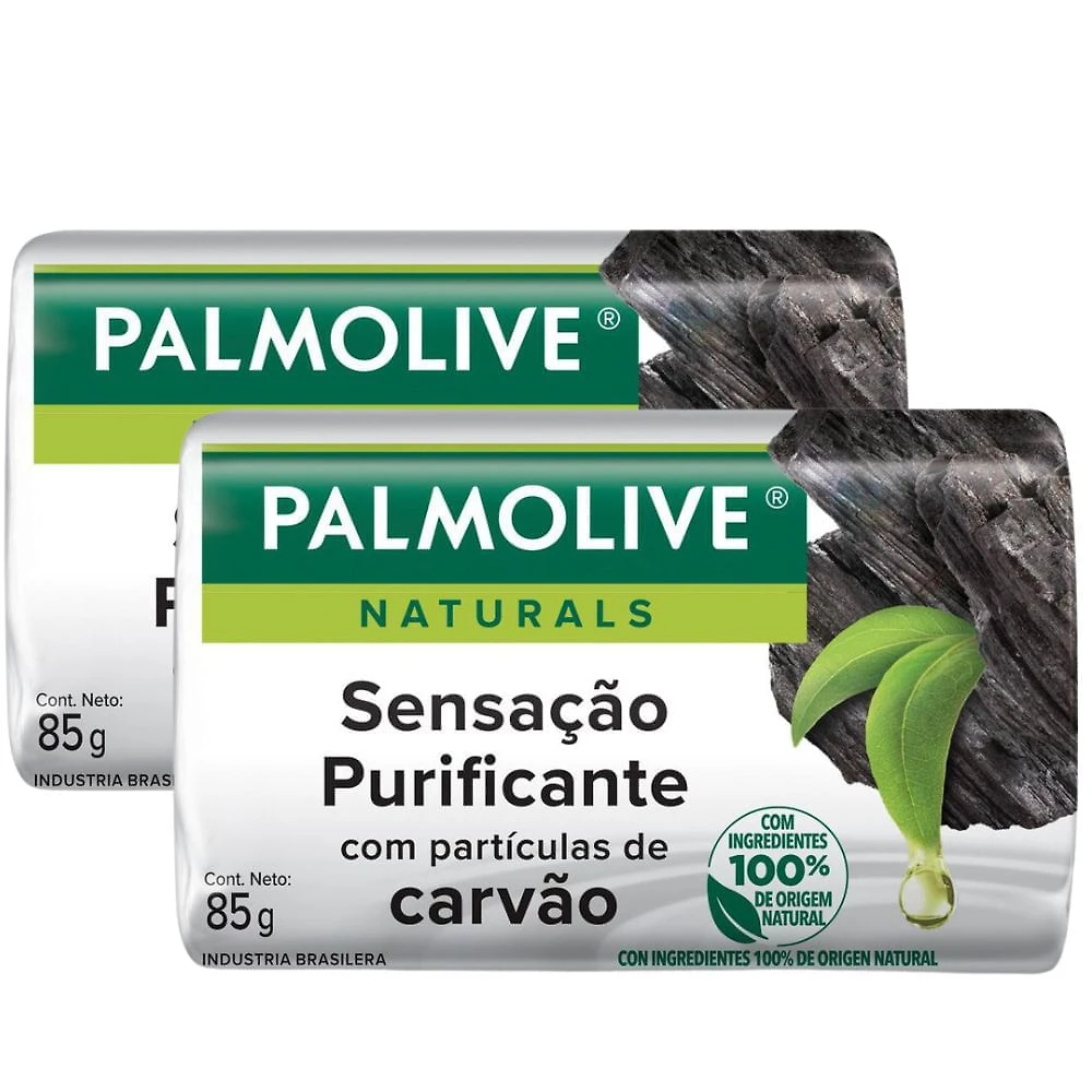 Kit 2 Sabonete em Barra Palmolive Naturals Sensação Purificante 85g
