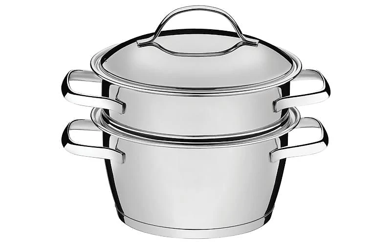 Cuscuzeira Allegra Inox Com Fundo Triplo 2 Peças Tramontina