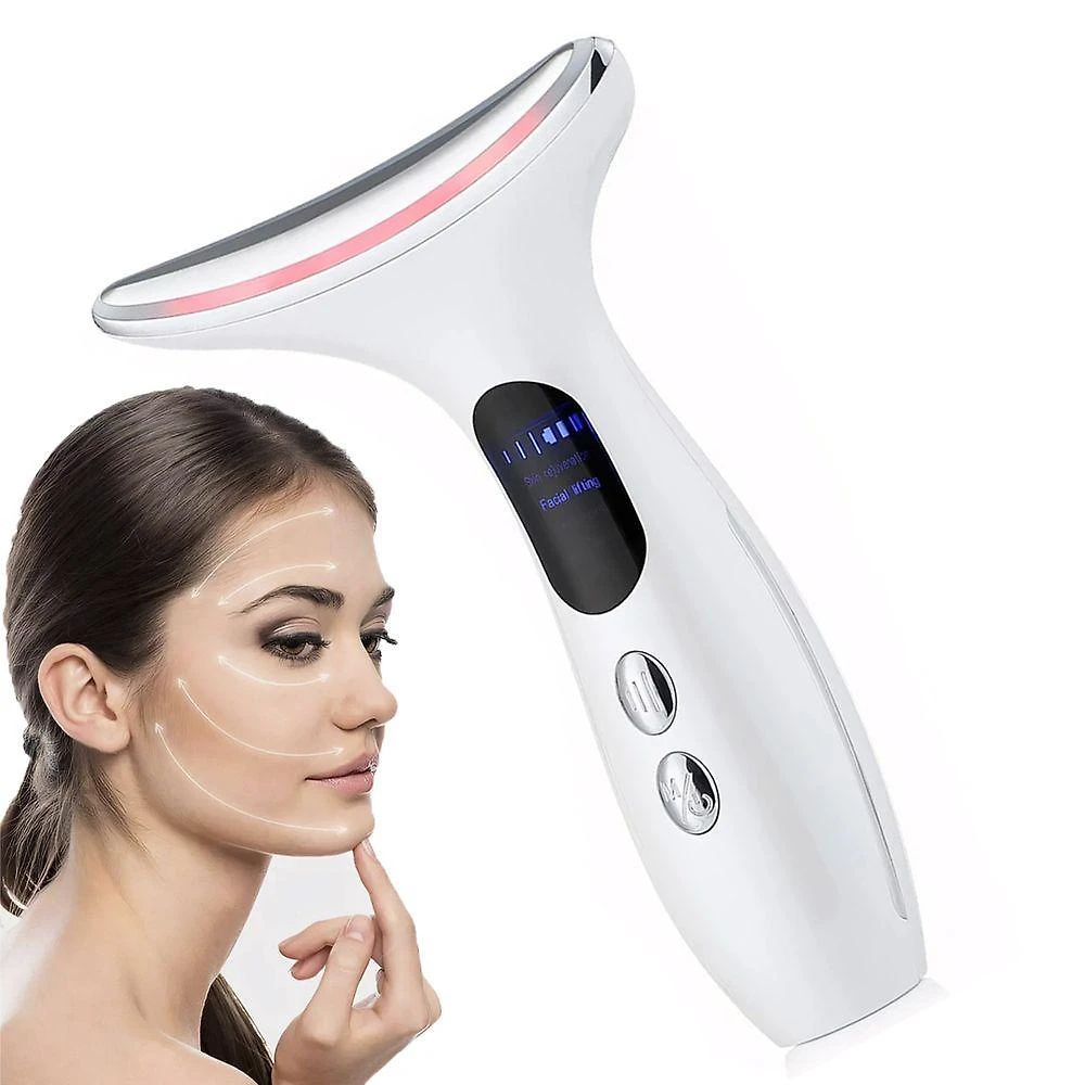 Massageador Facial BSL3804 com Luz LED e EMS para Pele Branco Ideal Importados