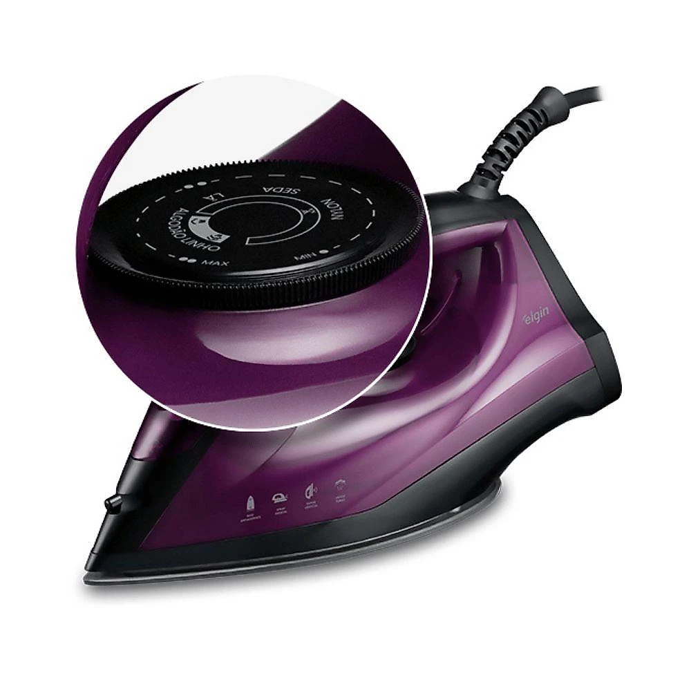 Ferro a Vapor Elgin Fva09 Easy Pass com Base Antiaderente e Reservatório 200ml 220V