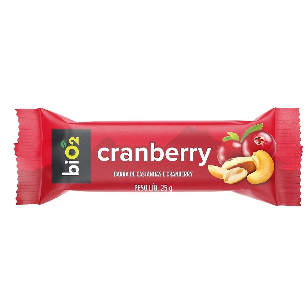 Barra de Cereal Bio2 Cranberry Sabor Castanhas e Cranberry 25g