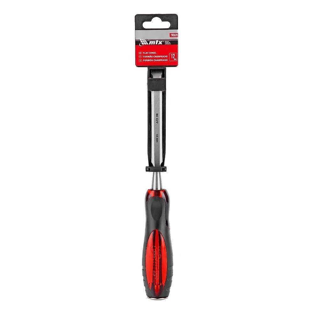 Formão Chanfrado Cabo Dupla Injeção 1/2pol 12mm Aço Crv Mtx