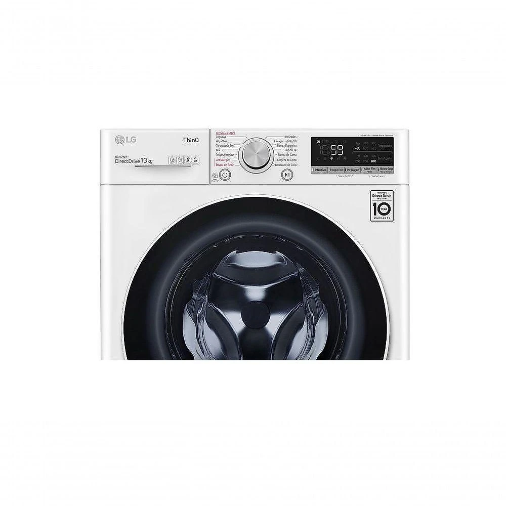 Lavadora Smart LG VC4 13kg Branco com Inteligência Artificial AIDD™ FV5013WC4 127V