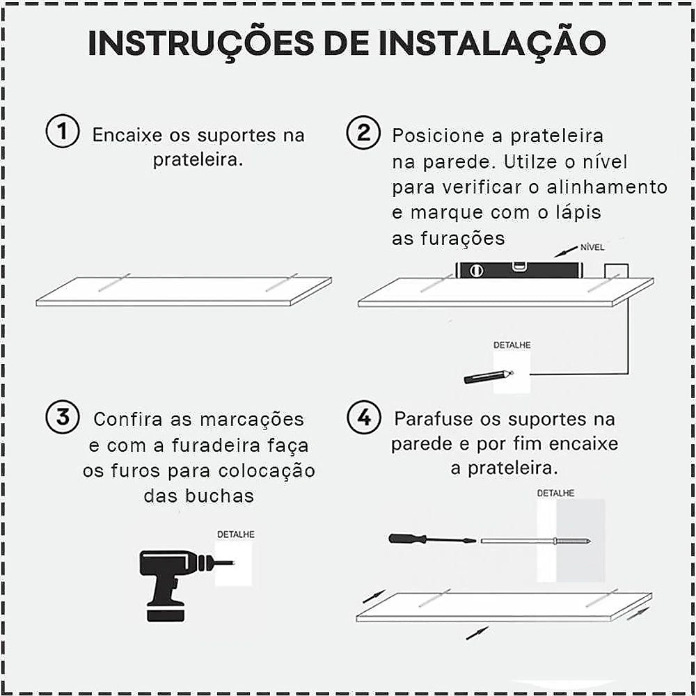 Prateleira Kit 2 U 50x10CM MDP Fixação Suporte Invisível Sala Moderno Rosa Claro Mercado