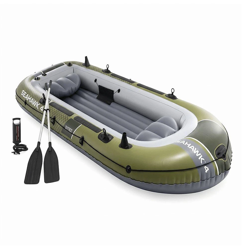 Bote Inflável Seahawk 4 Pessoas Porta Varas 400kg PVC Super Tough Intex