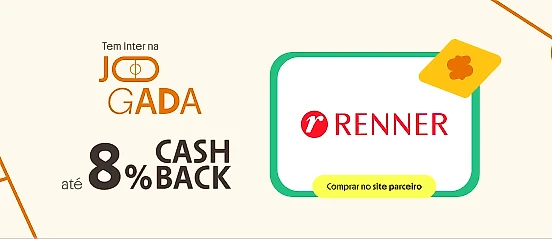 RENNER COM ATÉ 8% DE CASHBACK