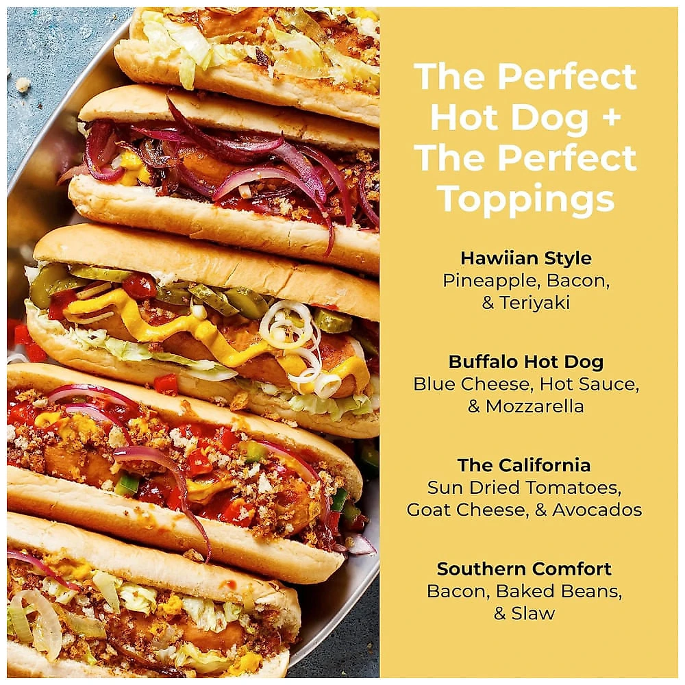 Máquina de Hot Dog Nostalgia até 2 Salsichas por Vez com Mini Pinças, Aço Inoxidável 110V Azul