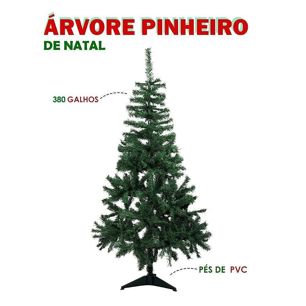 Árvore De Natal Pinheiro Luxo - Disponível Em 3 Tamanhos Tamanho:150cm